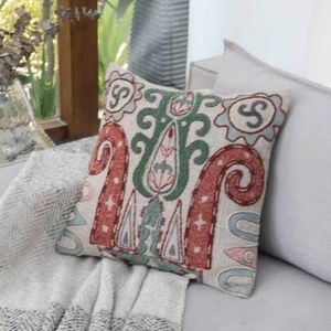 Multicolor Floral Embroidery Cushion Pillow Cover New